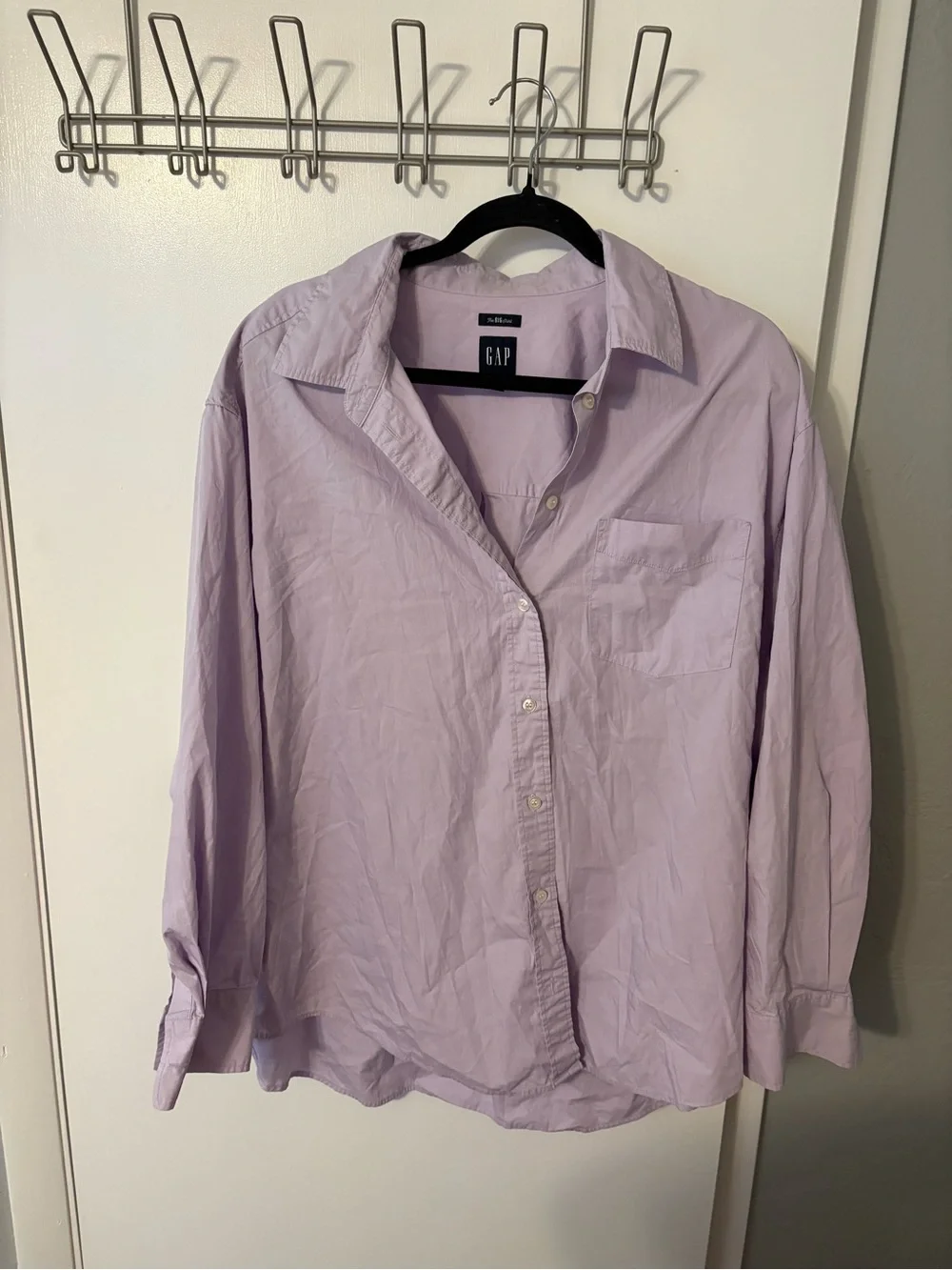 GAP Soft Lavender Button-Down Shirt oversized